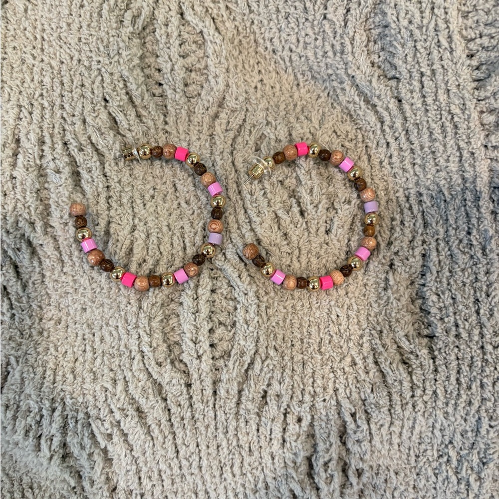 dannijo beaded hoop margherita hoop earrings